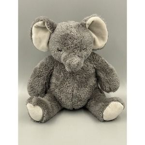 Silver One 11” Elephant Plush Gray Stuffed Animal Fuzzy Fluffy Toy